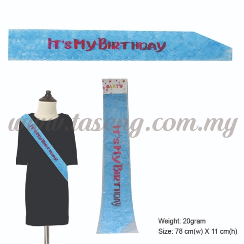 It's My Birthday Sash - Baby Blue (P-AC-IMBB)