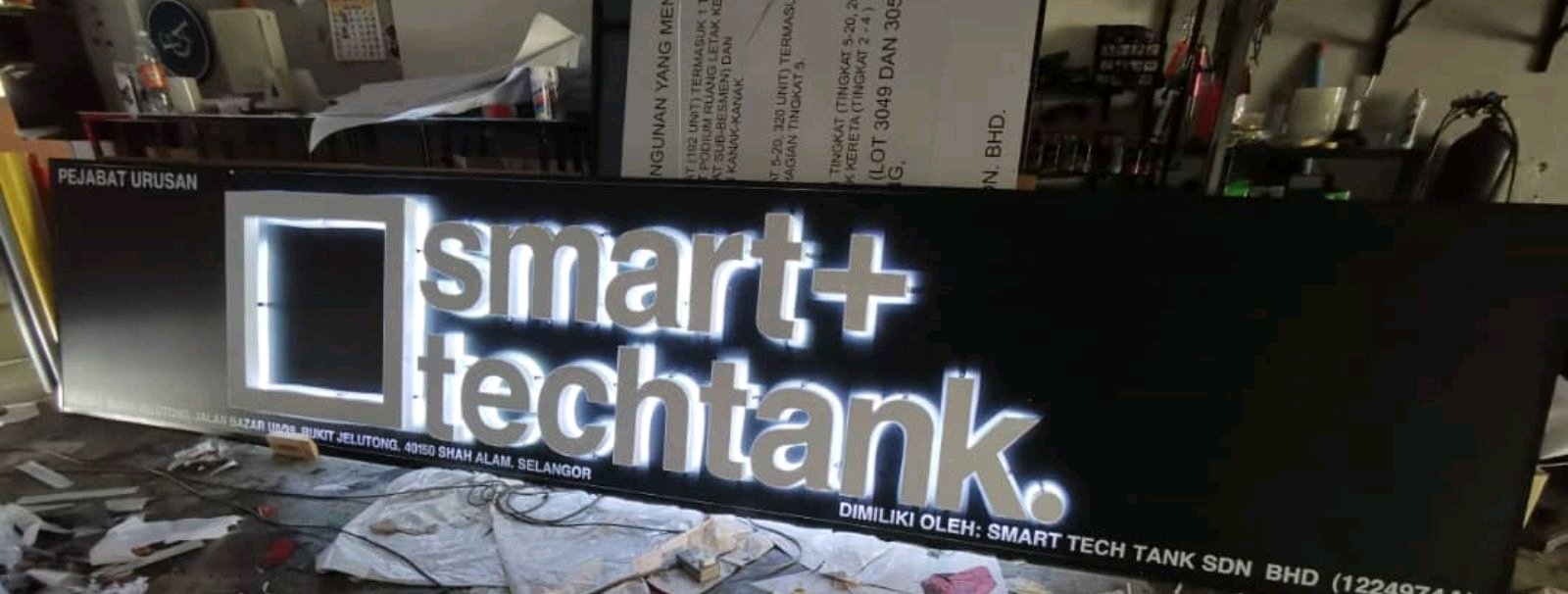 Smart Techtank 3d Box Up Led Backlit Signage Design At Sepang Kuala Lumpur Timbul Led Dengan