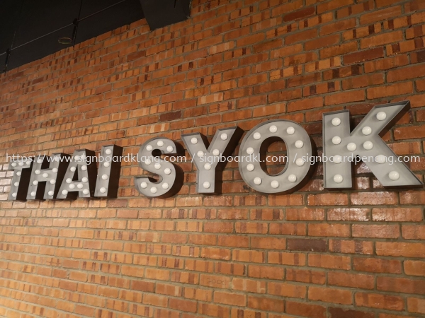 Thai Syok 3D box up hollywood ligjt lettering signage design at center i-city mall shah alam 3D Box Up Hollywood Light Lettering Selangor, Malaysia, Kuala Lumpur (KL) Pembuat, Pebekal, Pemasangan | Great Sign Advertising (M) Sdn Bhd