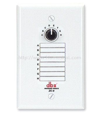 dbx ZC9 Wall-Mounted Zone Controller Others Johor Bahru JB Malaysia Supply Supplier, Services & Repair | HMI Audio Visual Sdn Bhd