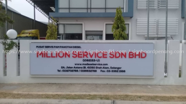 Million Service sdn bhd 3D EG box up lettering signage design, signboard design at meru klang PAPAN TANDA 3D EG BOX UP Selangor, Malaysia, Kuala Lumpur (KL) Pembuat, Pebekal, Pemasangan | Great Sign Advertising (M) Sdn Bhd