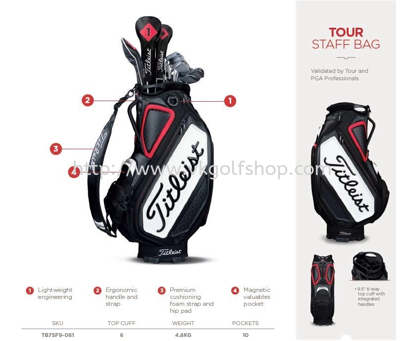 Titleist Tour Staff 9.5 Cart Golf Bag Kuala Lumpur (KL), Malaysia, Selangor  Supplier, Retailer, Supply | V K Golf