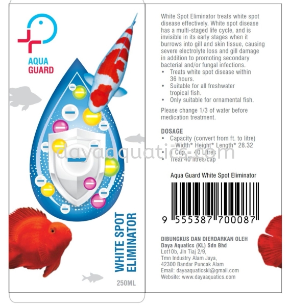 Aqua Guard White Spot Eliminator Medicine Categories Selangor, Johor Bahru (JB), Malaysia, Kuala Lumpur (KL), Kuala Selangor, Kempas Wholesaler, Manufacturer, Supplier, Supply | Daya Aquatics