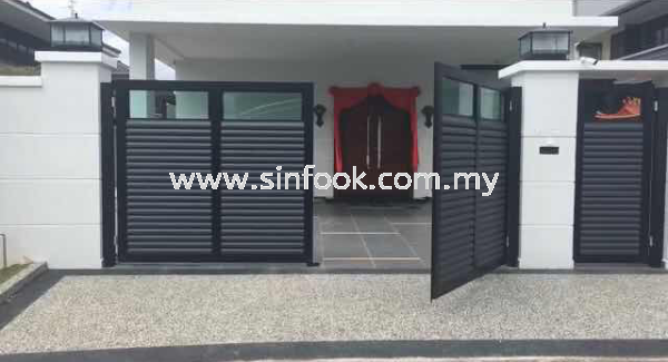 Aluminium Swing Gate ALUMINIUM SWING GATE ALUMINIUM GATE Johor Bahru (JB), Senai, Selangor, Kuala Lumpur (KL), Klang, Seremban Installation, Services, Repair, Supplier | Sin Fook Electrical Alarm and Auto Gate Sdn. Bhd.