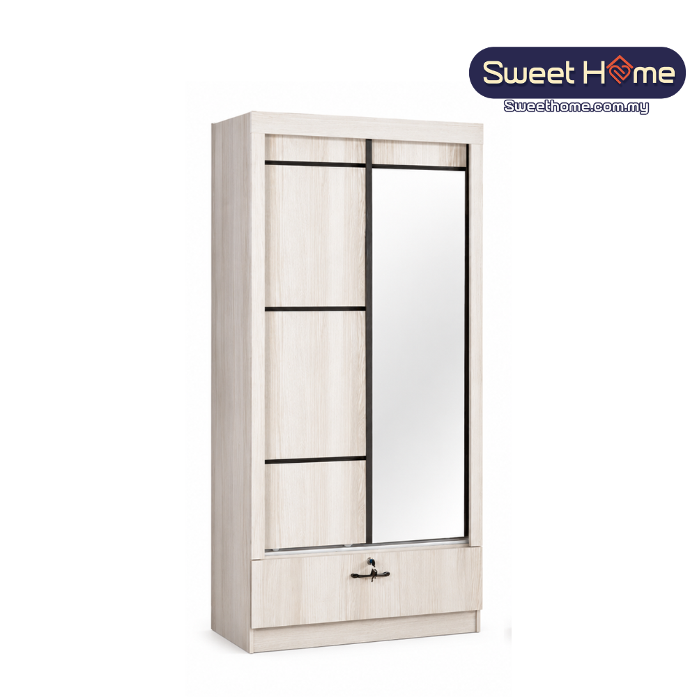 Sliding Door Wardrobe With Mirror ( ID-14W ) | Quality ECO Budget Wardrobe