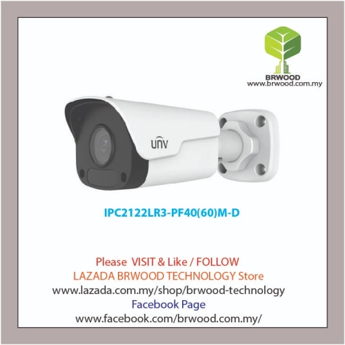 Uniview IPC2122LR3-PF40(60)M-D: 2MP Mini Fixed Bullet Network Camera