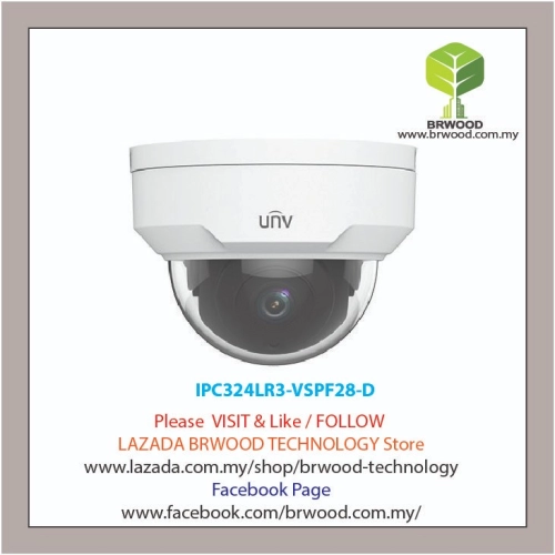 Uniview IPC324LR3-VSPF28(40)-D: 4MP Vandal-resistant Network IR Fixed Dome Camera