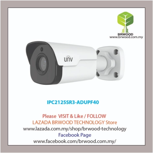 Uniview IPC2125SR3-ADUPF40: 5MP WDR Starlight Mini Fixed Bullet Network Camera