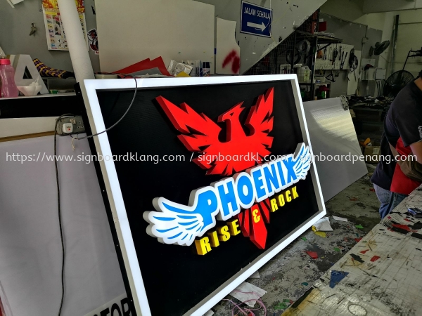 Phoenix Rise & Rock Pub 3D led channel box up led signage signboard at Petaling jaya Kuala Lumpur  Channel Led 3D Signage Kuala Lumpur (KL), Malaysia Pembinaan, Pasang, Pembekal | Great Sign Advertising (M) Sdn Bhd