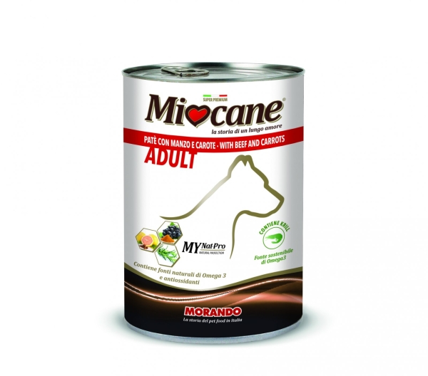 Pate with Beef & Carrots Miocane - Wet in Tins Dog Food Morando Selangor, Malaysia, Kuala Lumpur (KL), Sungai Buloh Supplier, Suppliers, Supply, Supplies | Petopet Marketing Sdn Bhd