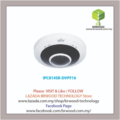 Uniview IPC814SR-DVPF16: 4MP Fisheye Fixed Dome Network Camera