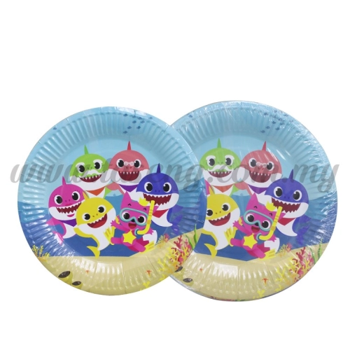 7inch Baby Shark Paper Plate 20pcs (P-P7-BS)