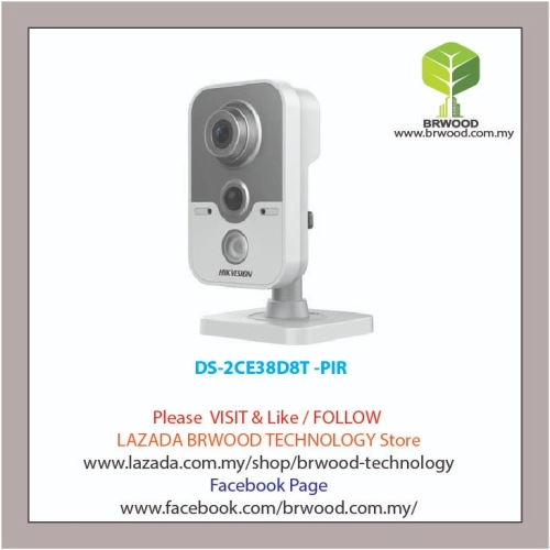 HIKVISION DS-2CE38D8T -PIR: 2 MP Ultra-Low Light PIR Cube Camera w/ microphone 