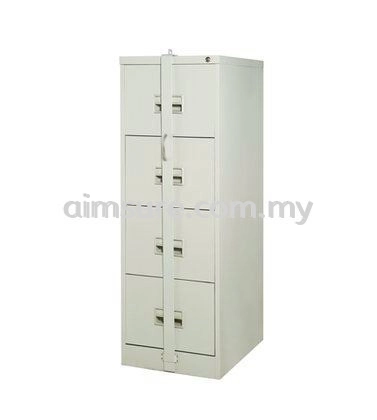 4 drawer steel cabinet with locking bar