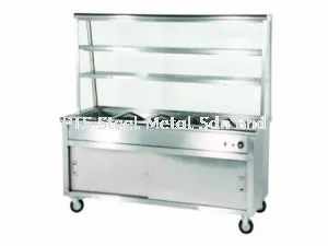 bain marie 5 holes with 2 tier overshelf