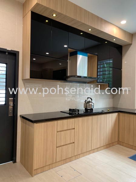 5g Door Solid Plywood Laminated Wet Kitchen Cabinet Putra Nilai