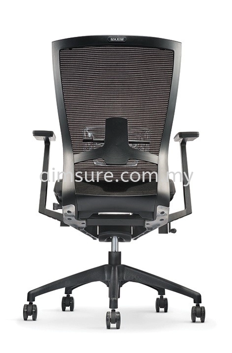 MX Executive medium back netting chair AIM8112N-NHB (back view)