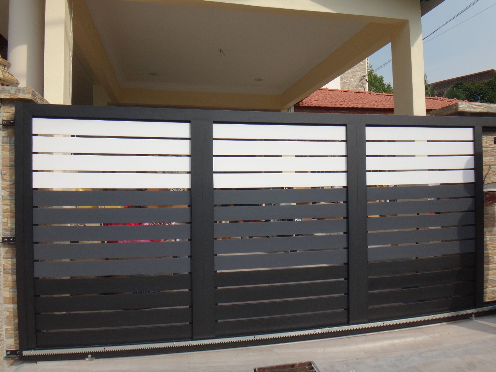 Contoh Pintu Pagar Aluminium Mix Aluminium Pintu Pagar Stainless Steel Aluminium Mix Rujukan Reka