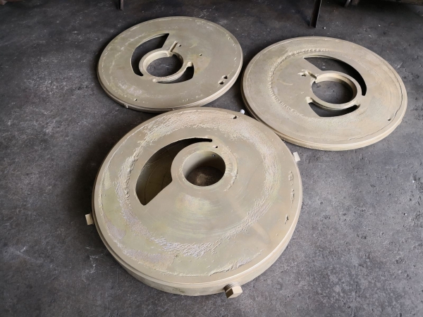 sprayweld aluminum bronze on end surface, machine to flat and smooth  20 inches bronze vacuum pump end plate Thermal Spray / Metal Spray Johor Bahru (JB), Malaysia Service, Repair, Maintenance | Federal Parts Engineering