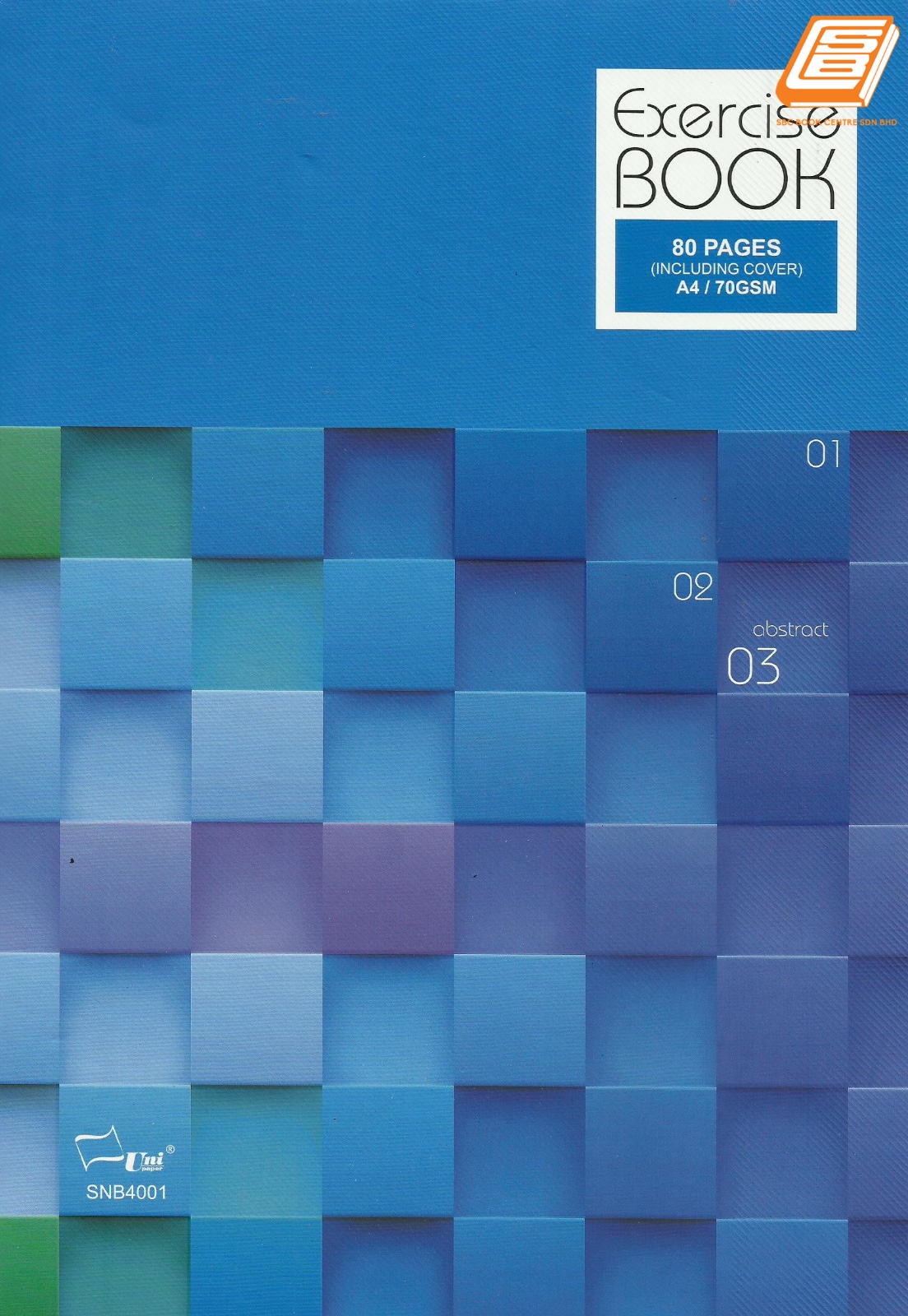 Uni - A4 Exercise Book 70gsm, 80pages - (4001)