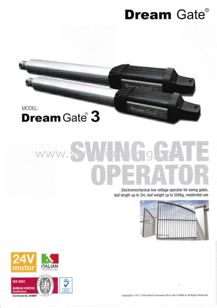 DREAM GATE 3 (FOR SWING & FOLDING GATE) Dream gate Autogate System Johor Bahru JB Electrical Works, CCTV, Stainless Steel, Iron Works Supply Suppliers Installation  | Seng Xiang Electrical & Steel Sdn Bhd
