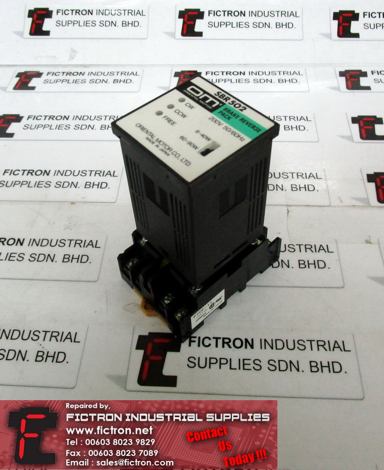 SBR502 ORIENTAL MOTOR Control Brake Reverse Pack Repair Malaysia Singapore Indonesia USA Thailand Australia