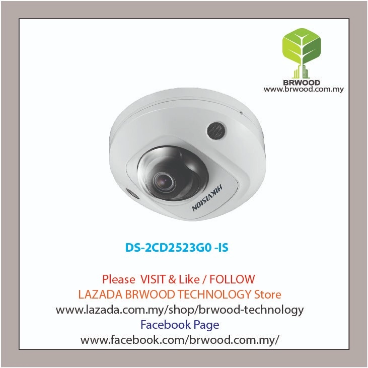 HIKVISION DS-2CD2523G0 -IS: 2 MP IR Fixed Mini Dome Network Camera W/ Mic  Selangor, Malaysia, Kuala Lumpur (KL), Puchong Service, Installation |  Brwood Technology