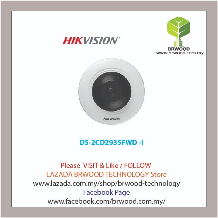HIKVISION DS-2CD2935FWD -I: 3 MP Network Fisheye Camera Selangor