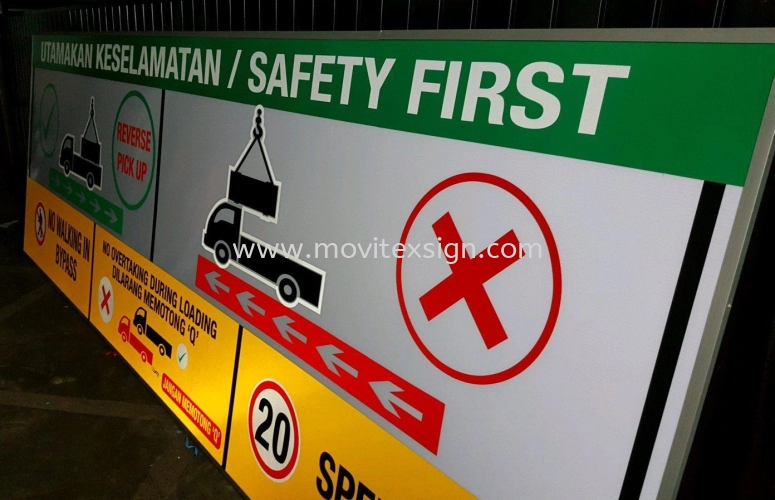 signboard jb; building safety sign for emergency escape to the assembly point