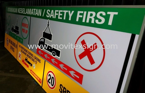 signboard jb; building safety sign for emergency escape to the assembly point