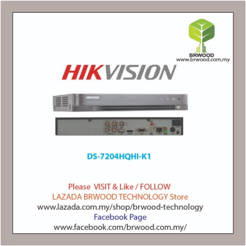 HIKVISION DS-7204HQHI-K1: Turbo HD 4CH Full HD H.265 / H.265+ Compression Digital Video Recorder(DVR)