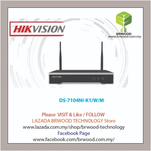 HIKVISION DS-7104NI-K1/W/M: 4 CH WiFi Network Video Recorder (NVR)   