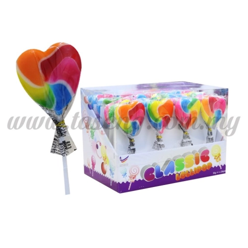 Lollipop Rainbow Heart 1box *24pcs (CD-CP-RH)