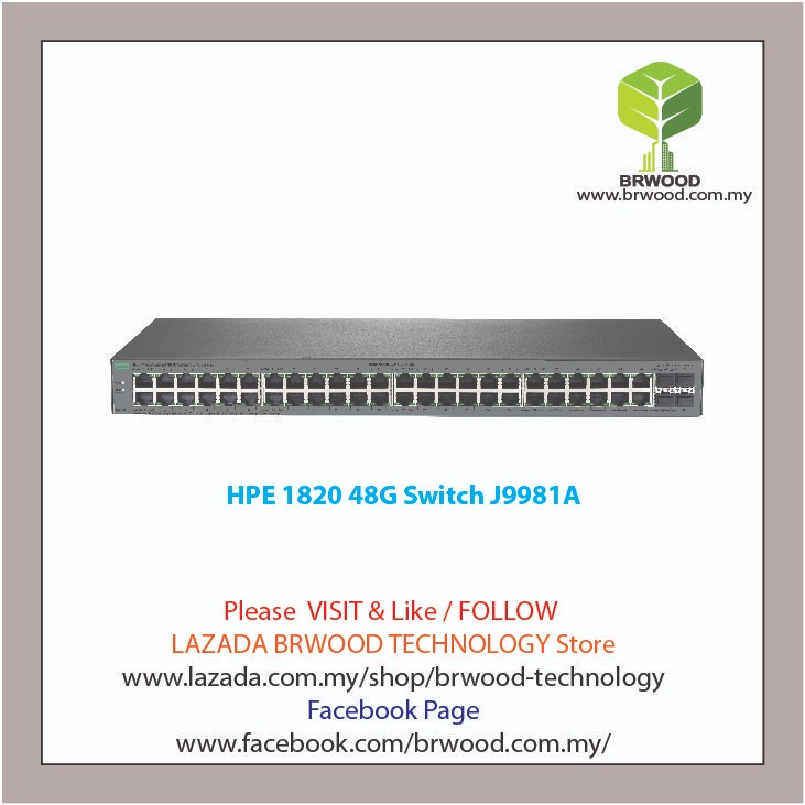 HPE J9981A: OfficeConnect 1820 48G 48 Port 10/100/1000 Mbps