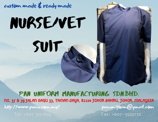 Nurse/vet suit  Others Johor Bahru JB Malaysia Uniforms Manufacturer, Design & Supplier | Pan Uniform Manufacturing Sdn Bhd