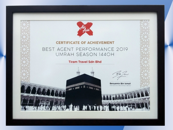 BEST AGENT PERFORMANCE 2019 / 1440H BERITA TERKINI Johor Bahru (JB), Malaysia, Selangor, Kuala Lumpur (KL), Kelantan, Terengganu Packages, Services | Tiram Travel Sdn Bhd