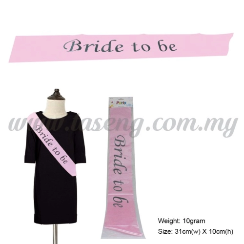 Sash (Bride To Be) Pink (P-AC-SA8P)