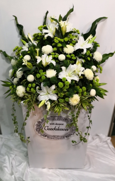 Funeral Arrangment (FA-201) Sympathy / Condolences Flower Arrangement Funeral Arrangement Kuala Lumpur (KL), Selangor, Malaysia Supplier, Suppliers, Supply, Supplies | Shirley Florist