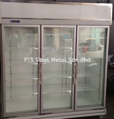 3 door display chiller-silver