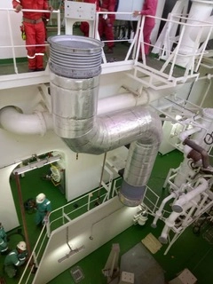 Installing Exhaust Line On VLCC Front Discovery