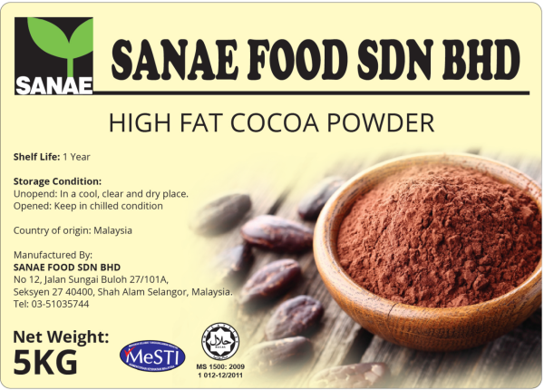 High Fat Cocoa Powder Cocoa Product Malaysia, Selangor, Kuala Lumpur (KL), Shah Alam Manufacturer, Supplier, Supply, Supplies | Sanae Food Sdn Bhd