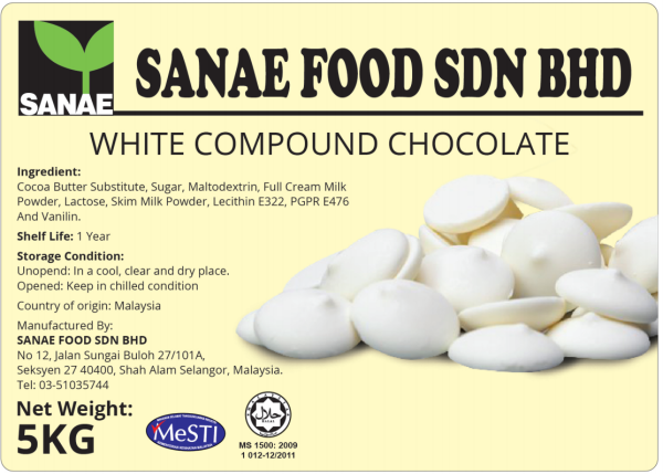 White Compound Chocolate Chocolate & Compound Malaysia, Selangor, Kuala Lumpur (KL), Shah Alam Manufacturer, Supplier, Supply, Supplies | Sanae Food Sdn Bhd