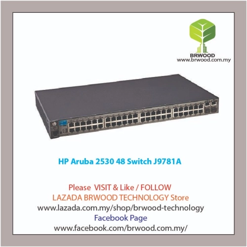 HP Aruba J9781A: Aruba 2530 48-port 10/100 Mbps c/w 2-GBase-T 2-SFP Switch