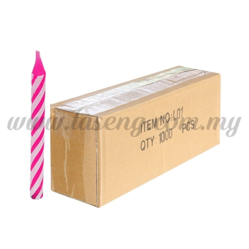  Small Candle -Pink 1box *1000pcs (CDL-L01)