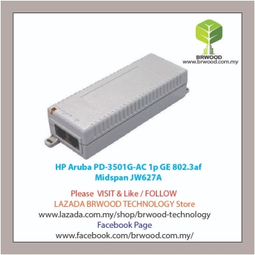HP Aruba JW627A: PD-3501G-AC 1p GE 802.3af Midspan