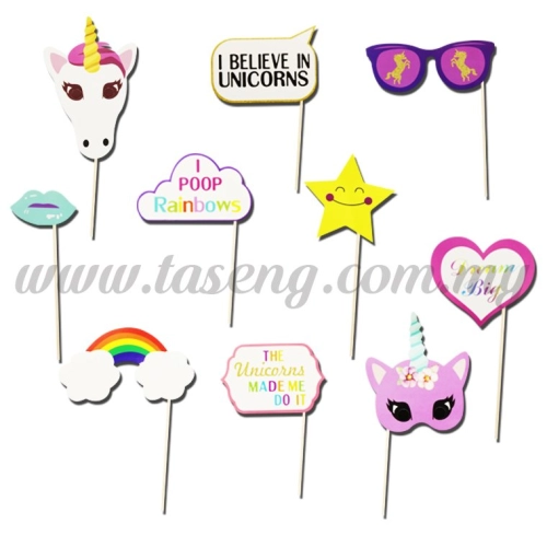 Photo Booth Unicorns -1pack *10pcs (P-B51AN)