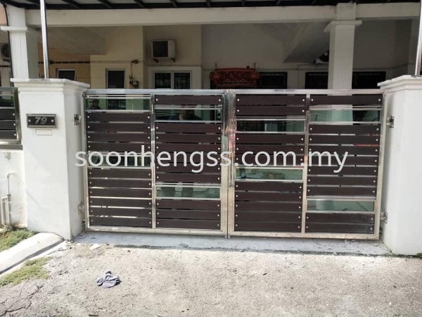  OPEN DOOR MAIN GATE STAINLESS STEEL Johor Bahru (JB), Skudai, Malaysia Contractor, Manufacturer, Supplier, Supply | Soon Heng Stainless Steel & Renovation Works Sdn Bhd