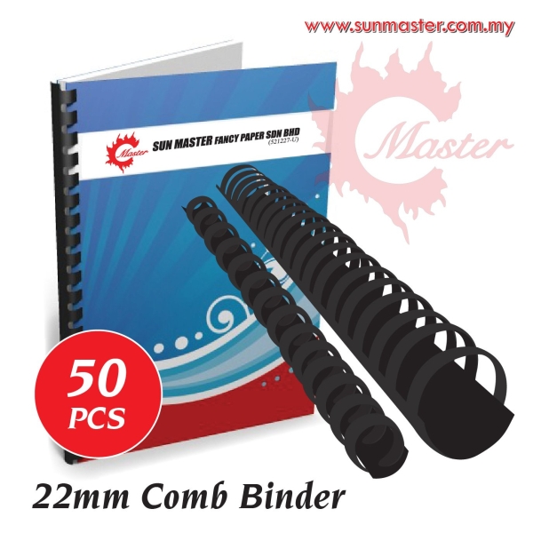 22mm Plastic Comb (50s) Comb Binder 胶圈 Binding Accessories 装订配件 Petaling Jaya (PJ), Selangor, Kuala Lumpur (KL), Malaysia. Supplier, Supply, Supplies, Service | Sun Master Fancy Paper Sdn Bhd