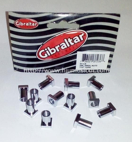 Gibraltar SC-LN - Small Swivel Nuts 7/32" 12pcs/Pack Sparepart Snare Drum Screws Drum & Percussion Accessories Drum & Percussion Johor Bahru JB Malaysia Supply Supplier, Services & Repair | HMI Audio Visual Sdn Bhd