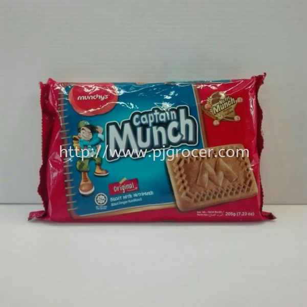 Captain Munch Original 205gm Munchy's Biscuit Food Petaling Jaya (PJ), Selangor, Malaysia, Kuala Lumpur (KL) Supplier, Suppliers, Supply, Supplies | PJ GROCER SDN BHD